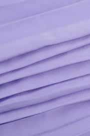 Straps Lilac Pleated Maxi Dress