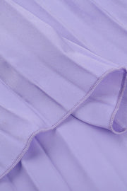 Straps Lilac Pleated Maxi Dress