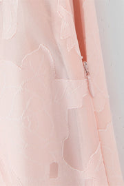 Straps Pink Lace A-line Long Dress