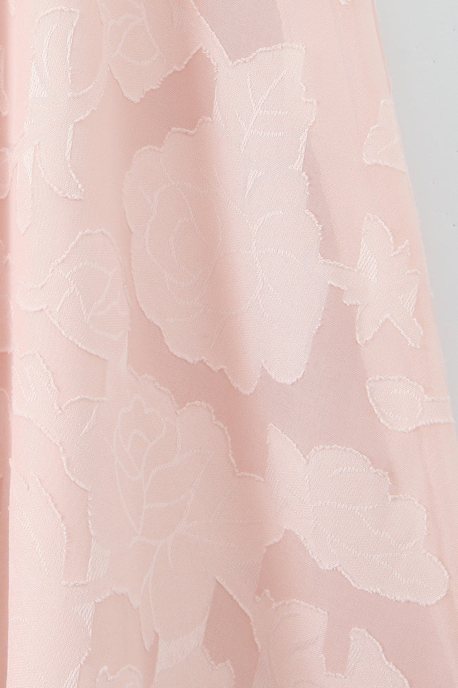 Straps Pink Lace A-line Long Dress