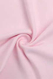 Spaghetti Straps Pink Frill Slit Dress