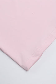 Spaghetti Straps Pink Frill Slit Dress