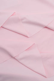 Spaghetti Straps Pink Frill Slit Dress