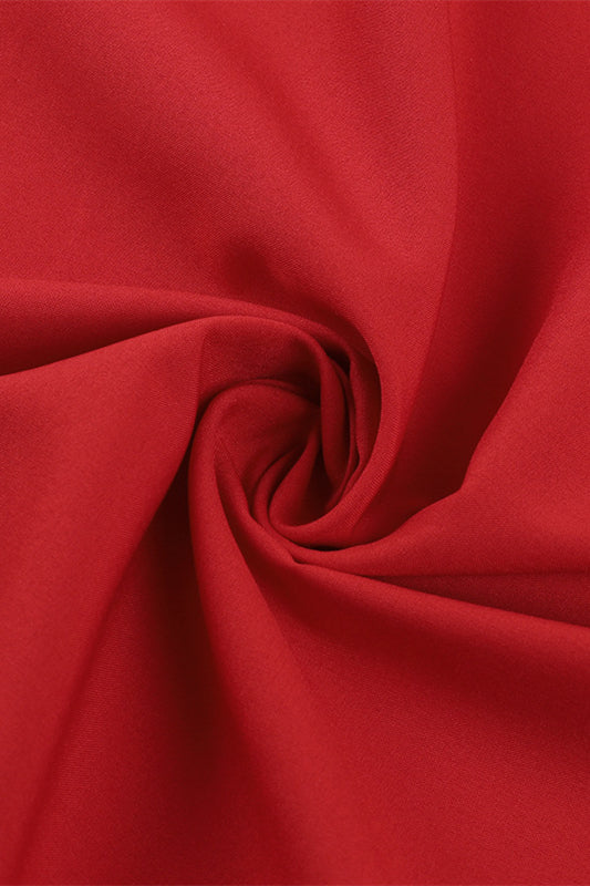 Spaghetti Straps Red Ruffle Tiered Long Dress