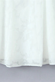 Spaghetti Straps White Floral Long Dress