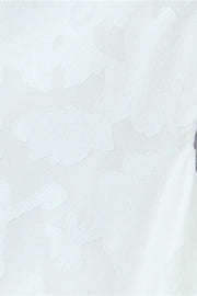 Spaghetti Straps White Floral Long Dress