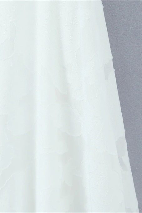Spaghetti Straps White Floral Long Dress