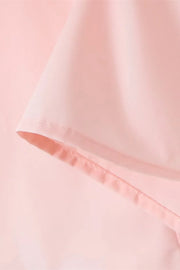 Spaghetti Straps Pink Tie Front Midi Dress