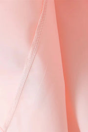 Spaghetti Straps Pink Tie Front Midi Dress