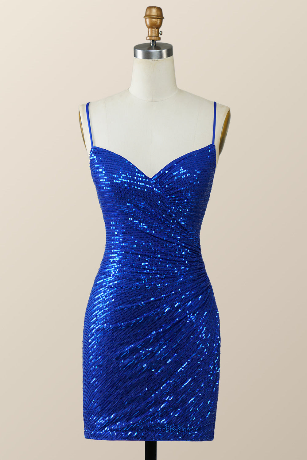 Straps Royal Blue Sequin Tight Mini Dress Ohmollydress Straps Royal Blue Sequin Tight Mini Dress Ohmollydress