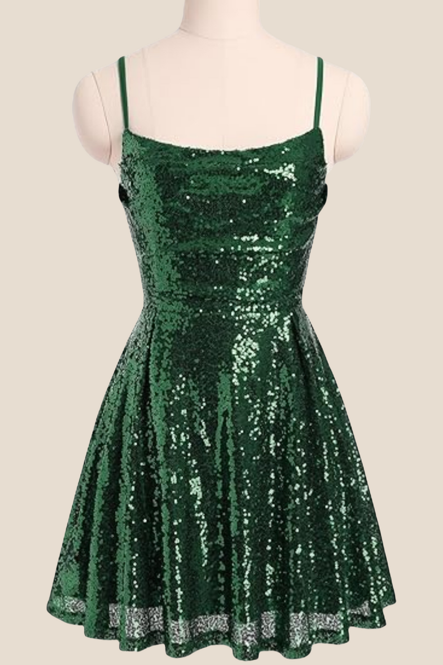 Square Neck Lilac Ruched Sequin Short Dress