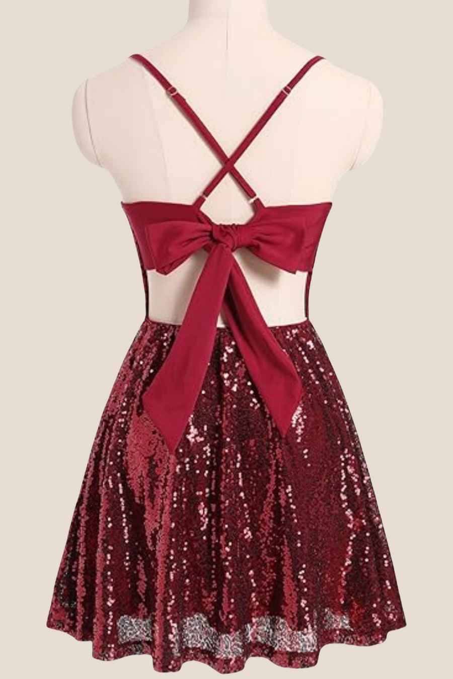 Square Neck Lilac Ruched Sequin Short Dress