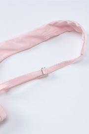 Square Neck Pink A-line Satin Short Dress