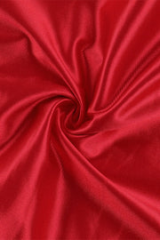 Square Neck Red Ruffled Long Dress