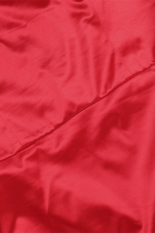 Square Neck Red Ruffled Long Dress