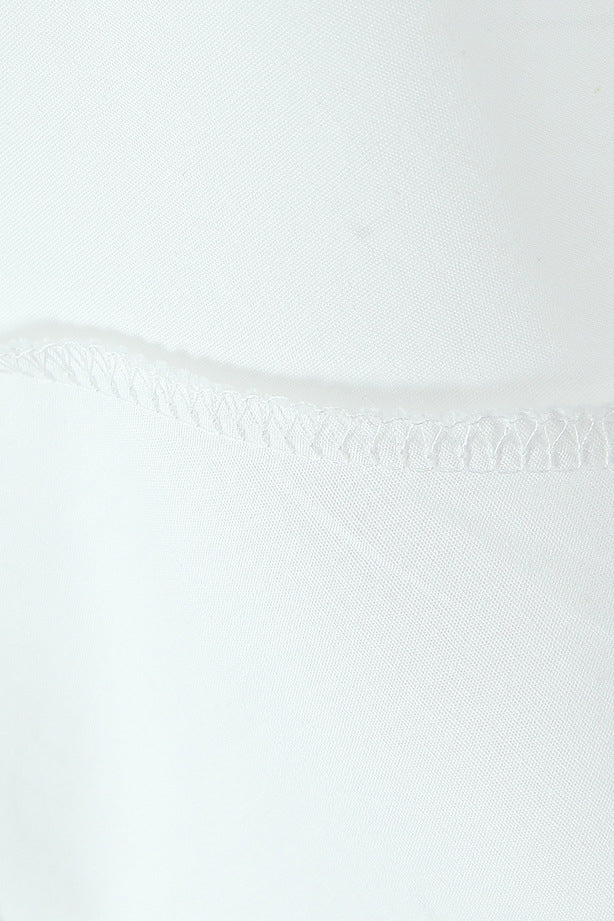 Square Neck White Lace Hem Short Dress