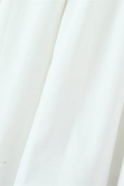 Square Neck White Lace Hem Short Dress