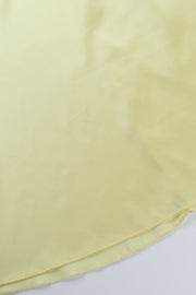 Square Neck Yellow Backless A-line Long Dress
