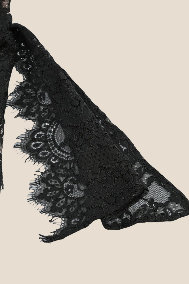 Strapless Black Tight Lace Short Dress with Shawl