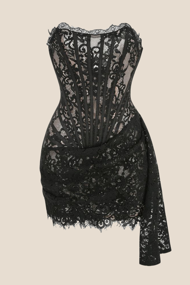 Strapless Tight Black Lace Dress Black Strapless Lace Corset Cocktail Mini Dress The Dress Outlet Strapless Tight Black Lace Dress Black Strapless Lace Corset Cocktail Mini Dress The Dress Outlet