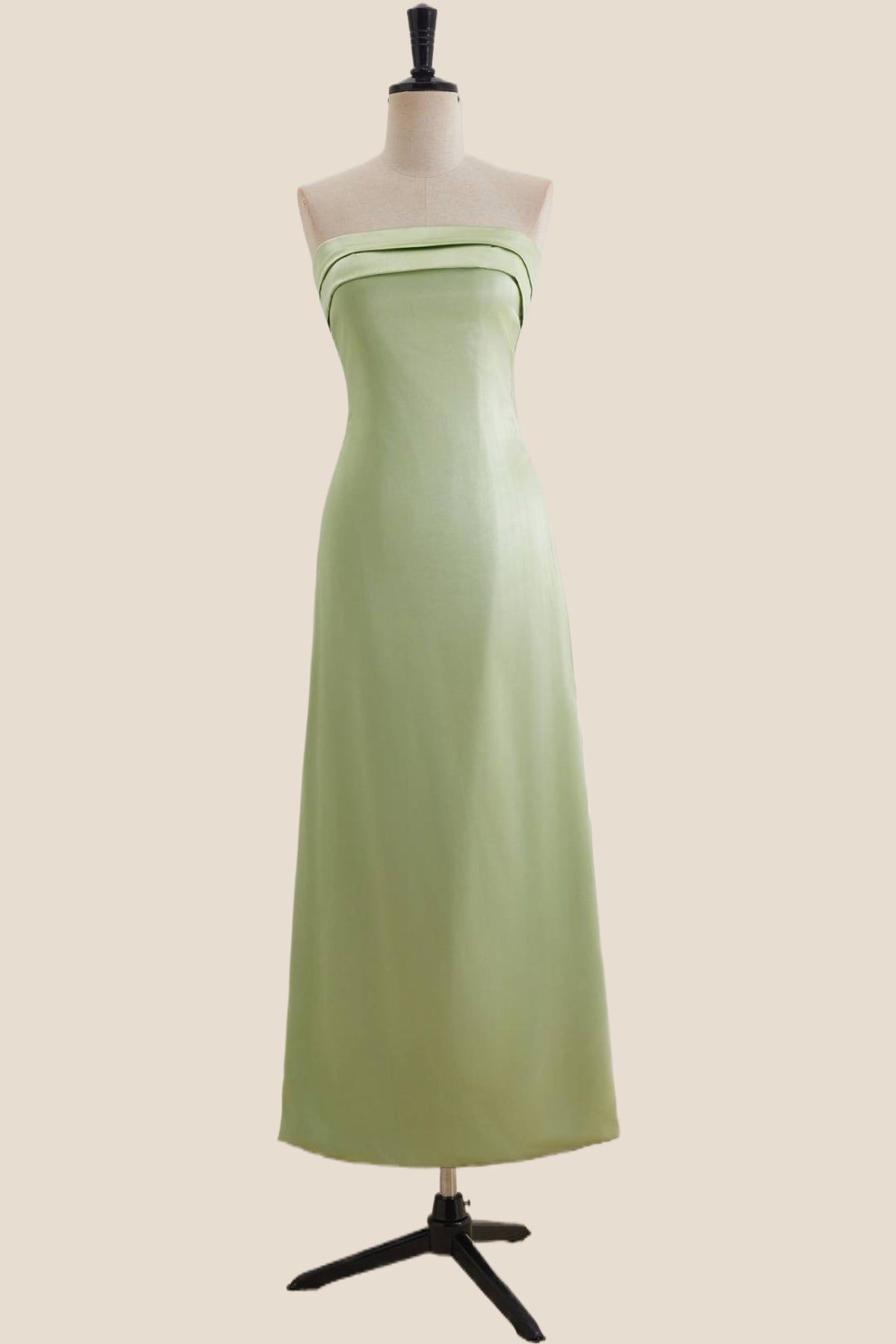 Strapless Sage Green A-line Long Party Dress Ohmollydress Strapless Sage Green A-line Long Party Dress Ohmollydress