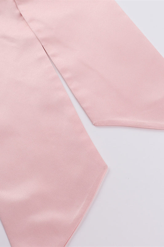 Strapless Pink A-line Bubble Dress with Bow