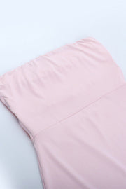 Strapless Pink Bodycon Short Dress