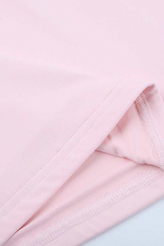 Strapless Pink Bodycon Short Dress