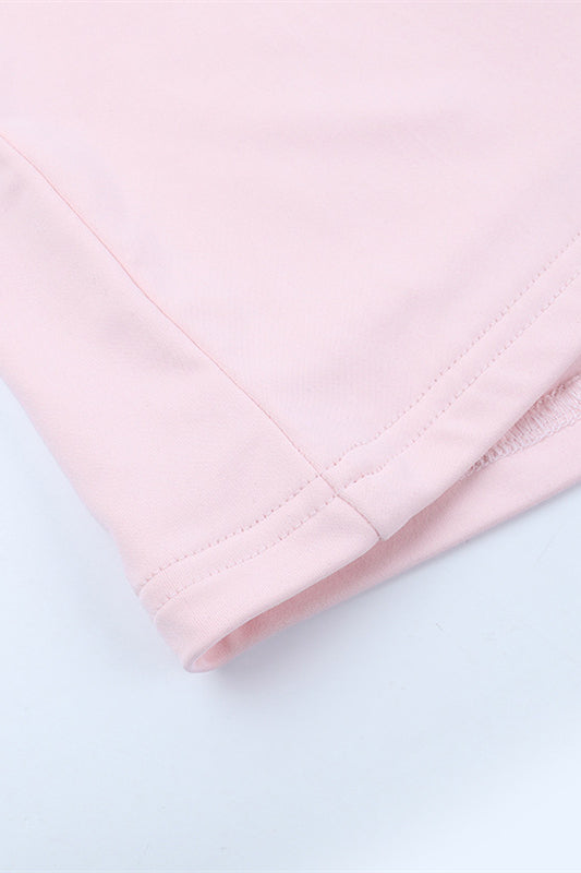 Strapless Pink Bodycon Short Dress