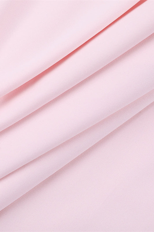 Strapless Pink Bodycon Short Dress