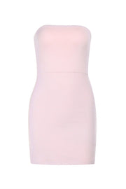 Strapless Pink Bodycon Short Dress