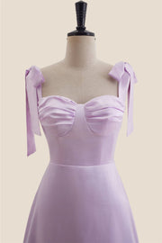 Straps Lavender A-line Short Princess Dress