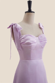 Straps Lavender A-line Short Princess Dress