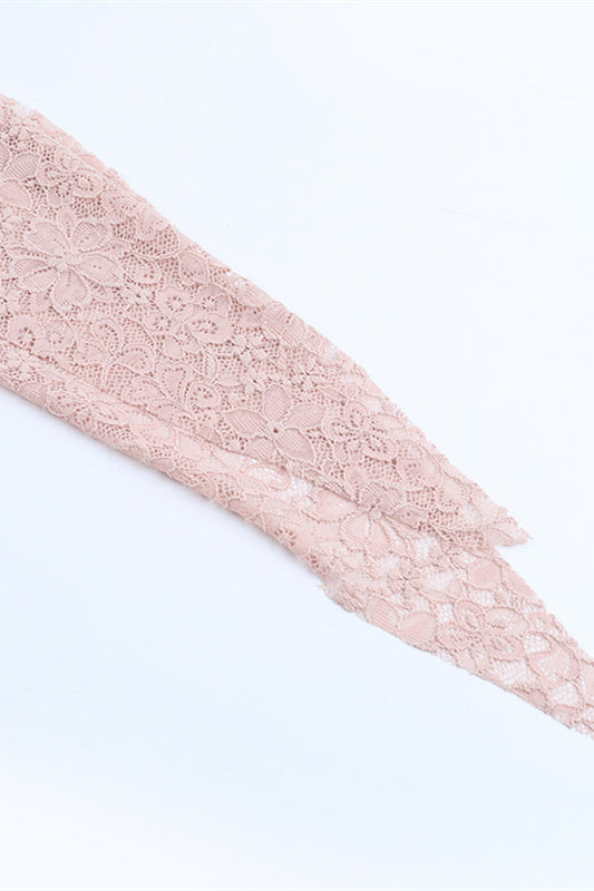 Straps Light Pink Bodycon Lace Short Dress