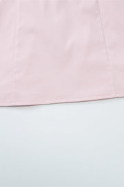 Straps Light Pink Lace Stitching Short Dress
