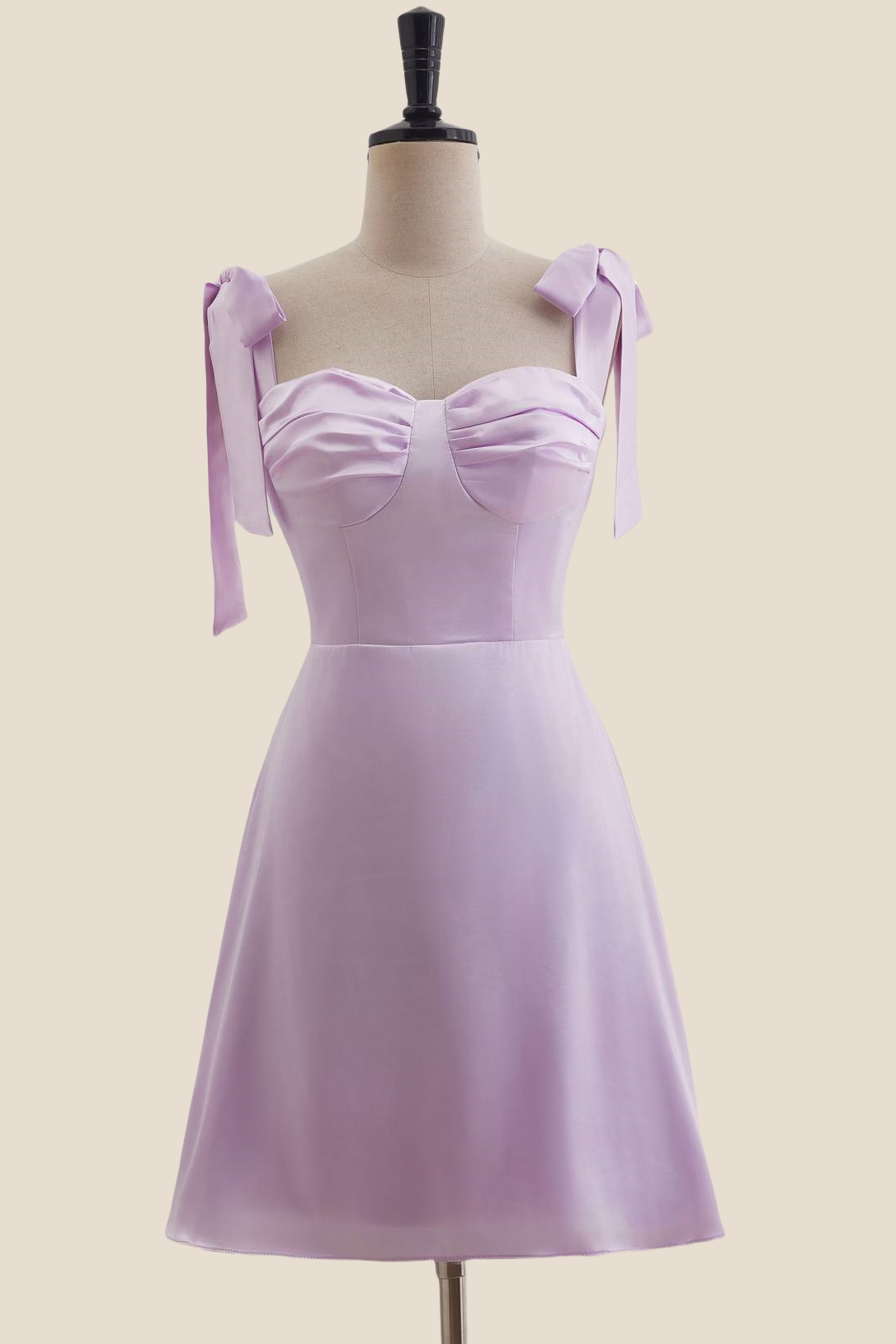 Straps Lavender A-line Short Princess Dress – Ohmollydress