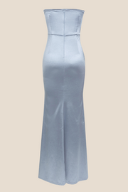 Sweetheart Blue Ruched Mermaid Long Dress