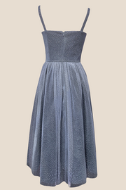 Sweetheart Grey Sparkle Tulle A-line Midi Dress