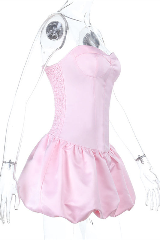 Sweetheart Light Pink A-line Short Bubble Dress