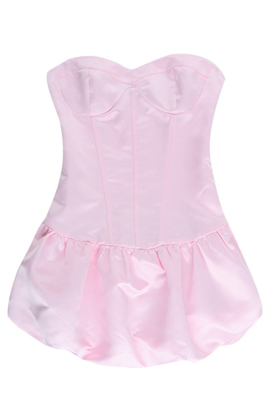 Sweetheart Light Pink A-line Short Bubble Dress