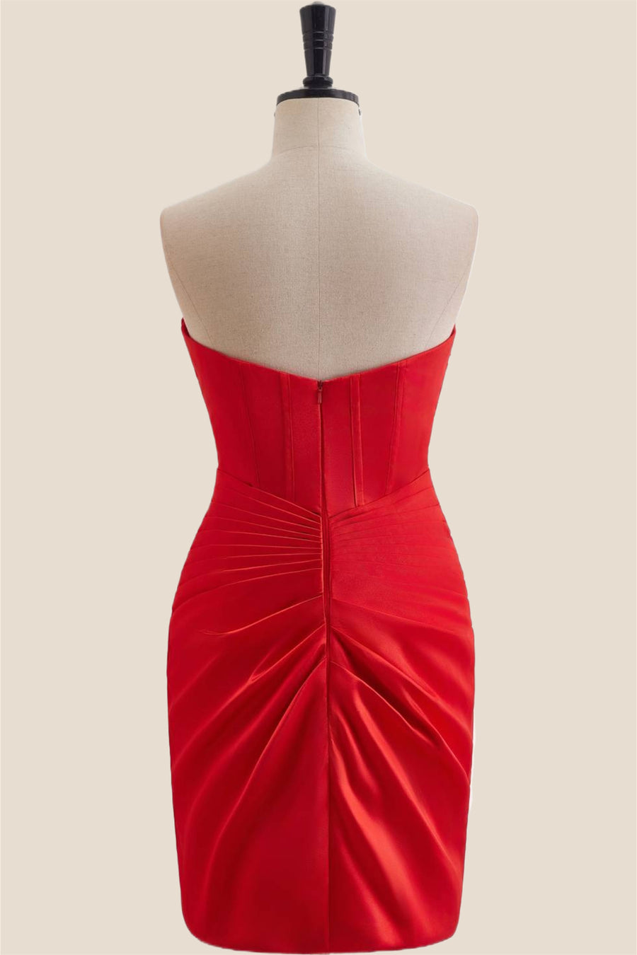 Sweetheart Red Twist Bodycon Short Dress