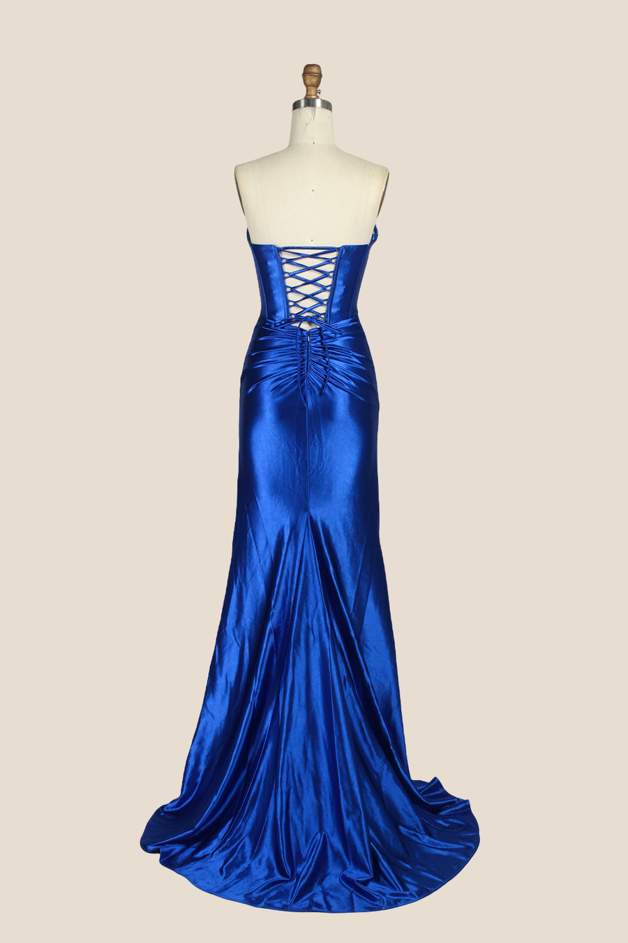 Sweetheart Royal Blue Mermaid Long Dress with Slit