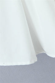 Sweetheart White Ruched Short Summer Dress