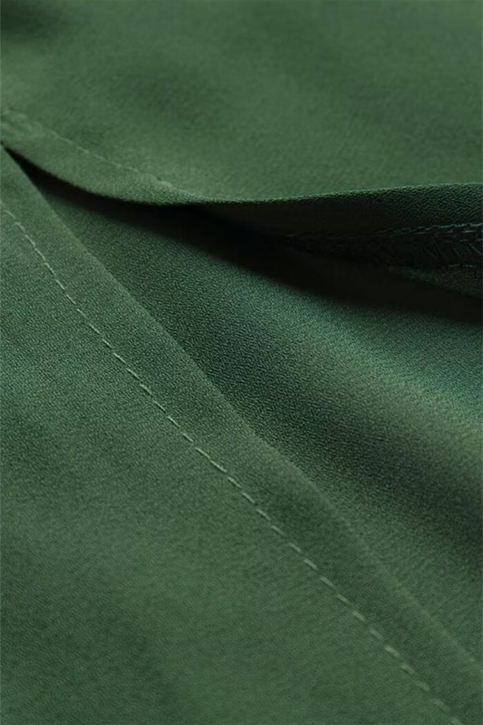 Tie Shoulder Dark Green Summer Dress with Slit Ohmollydress Tie Shoulder Dark Green Summer Dress with Slit Ohmollydress