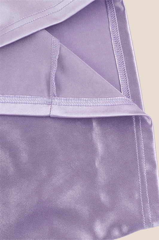 V-neck Purple Ruched Bodycon Short Dress