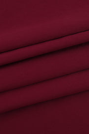 V-neck Wine Red Ruffle Long Party Dress