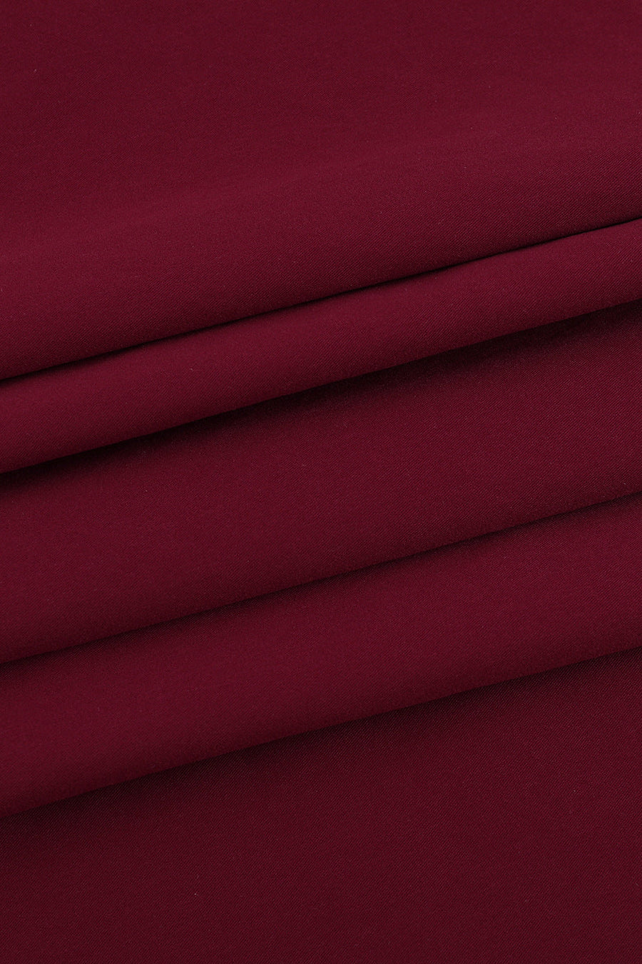 V-neck Wine Red Ruffle Long Party Dress