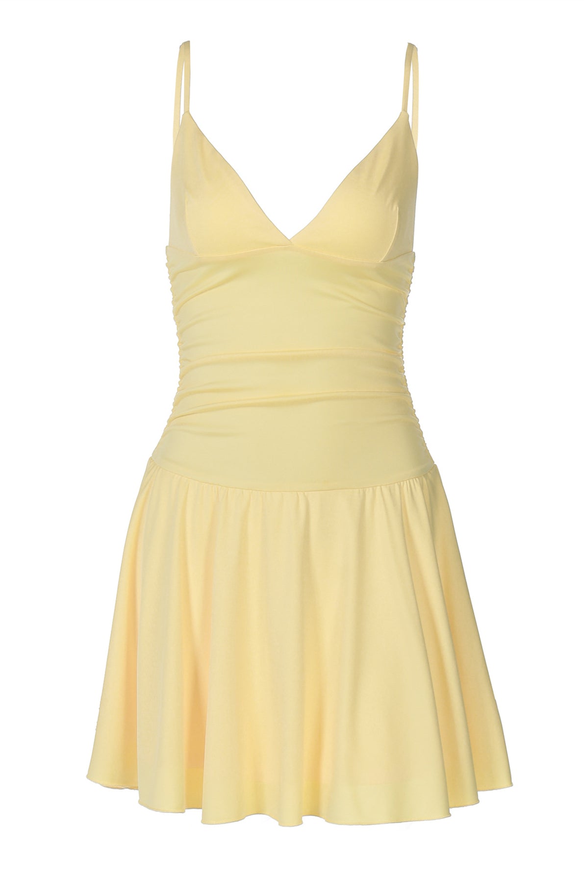 short yellow spaghetti strap dress Spaghetti Straps Orange A-line Satin Short Dress PollyBoutique