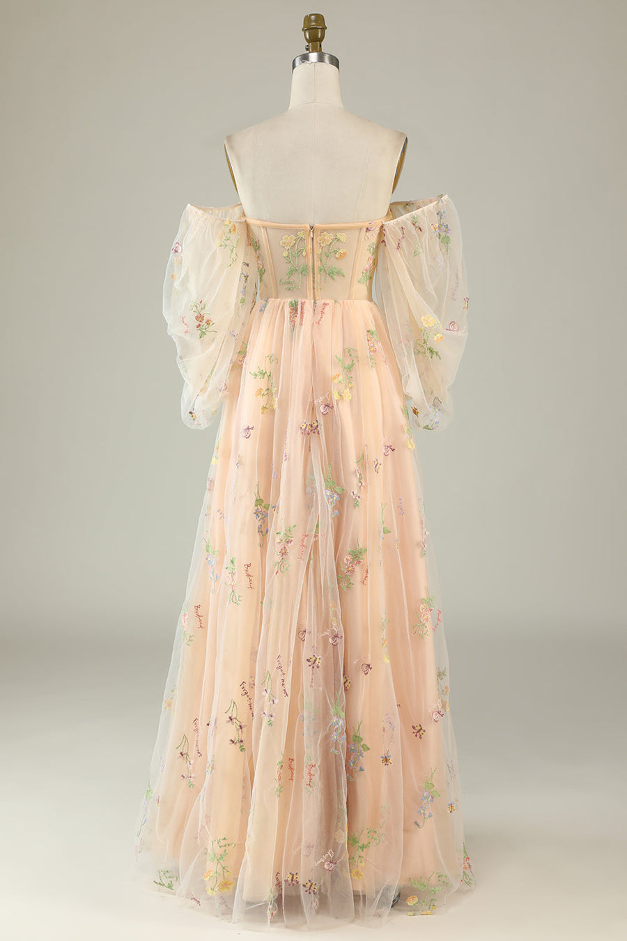 Soft Green Floral Embroidery Formal Dress Ohmollydress Soft Green Floral Embroidery Formal Dress Ohmollydress