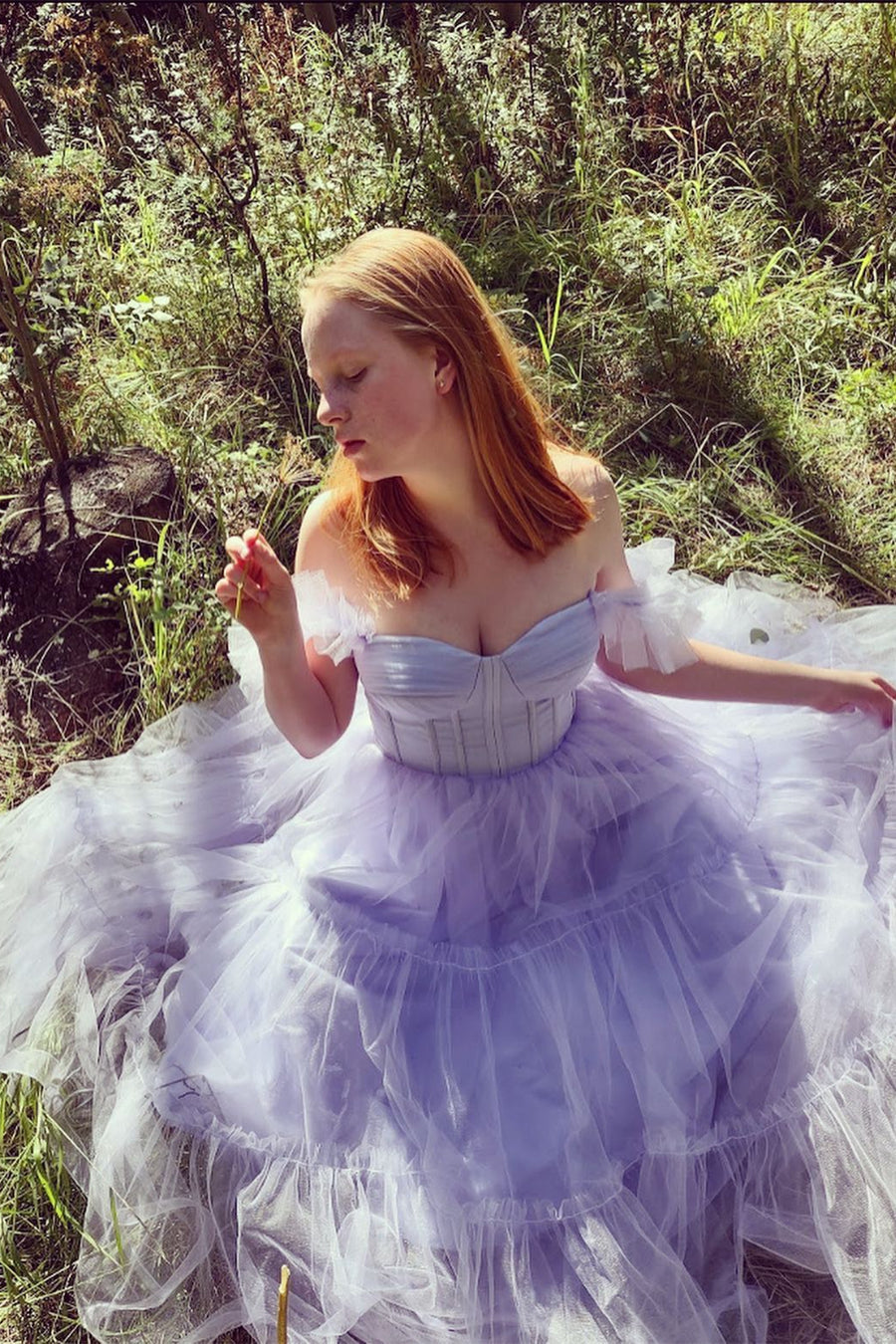 Black Tulle Ruffle Corset Tea Length Dress Ohmollydress Black Tulle Ruffle Corset Tea Length Dress Ohmollydress